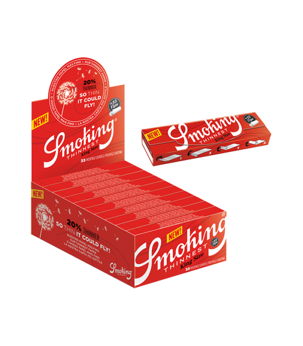 Estuche Smoking King Size Thinnest + filtros de cartón